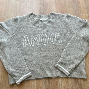 Z Supply Amour beige cropped crew neck sweater. NWOT. Size medium.